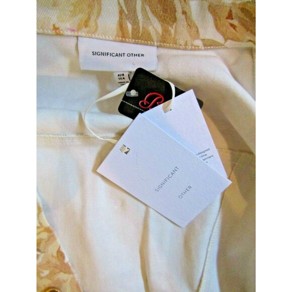 SIGNIFICANT OTHER JEAN Jacket NWT BISCUIT TAPESTRY JENNY MRP $269 Womens Size 4 - Picture 7 of 7